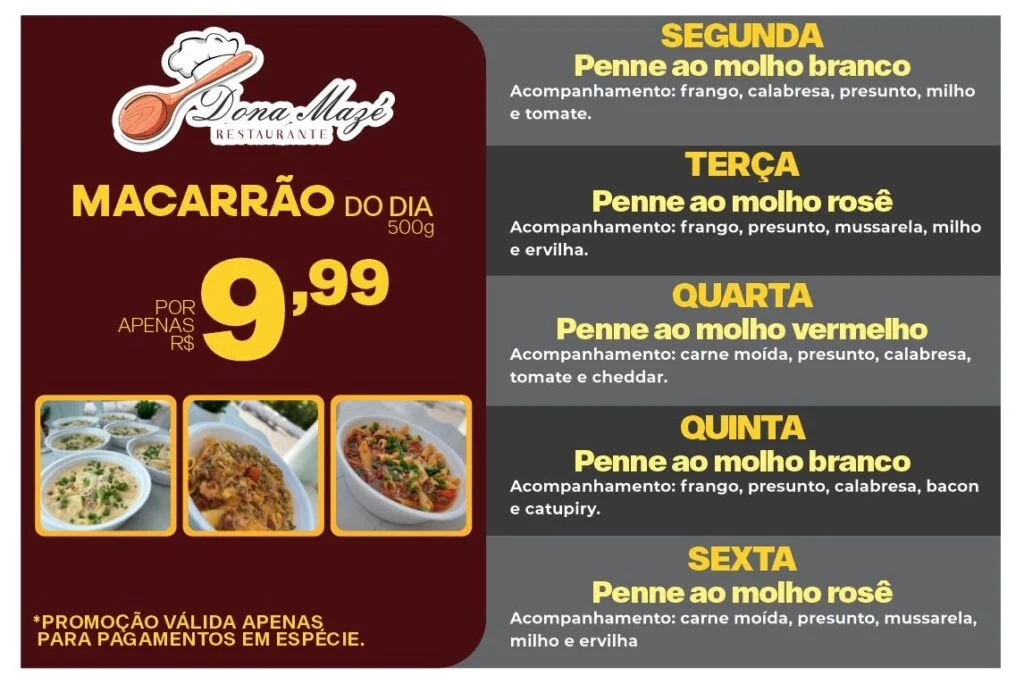 Macarrão do dia
